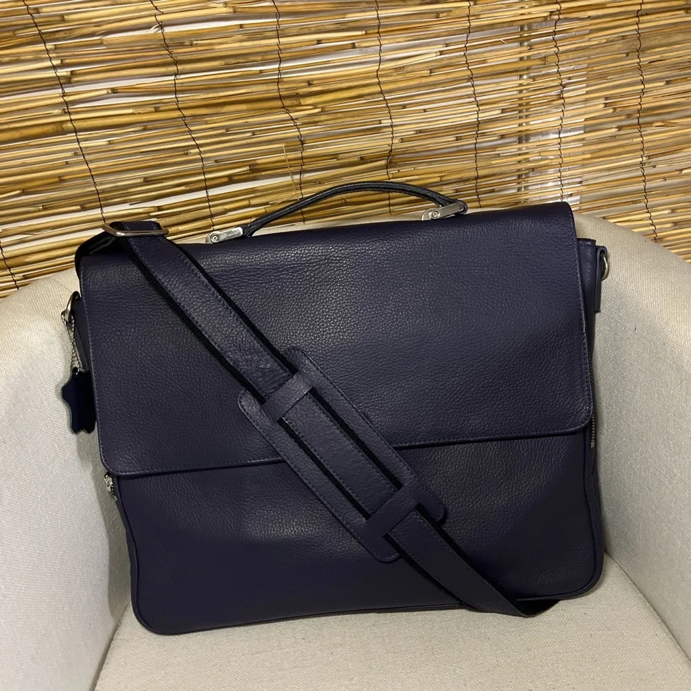 Gino Rossi Elegant Navy Leather Men's Bag